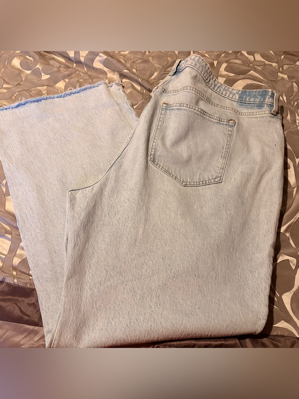 NWT 24w Tall Abercrombie & Fitch Light Blue High-Rise Straight Jeans curve love - Picture 14 of 14